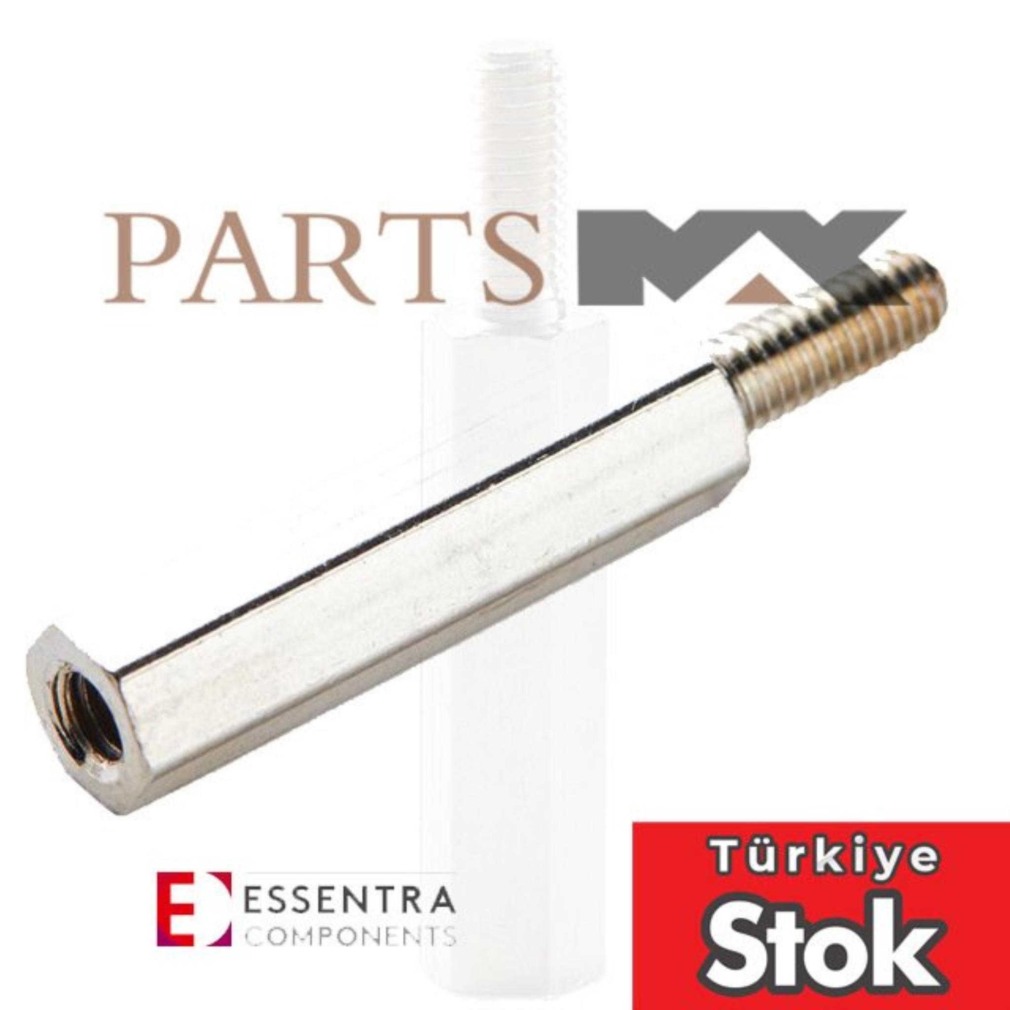 Picture of 304312041152 | Essentra  Male To Female Standoff - Mild Steel ; Thread Length 8.0 mm | 0.315 in ; M3