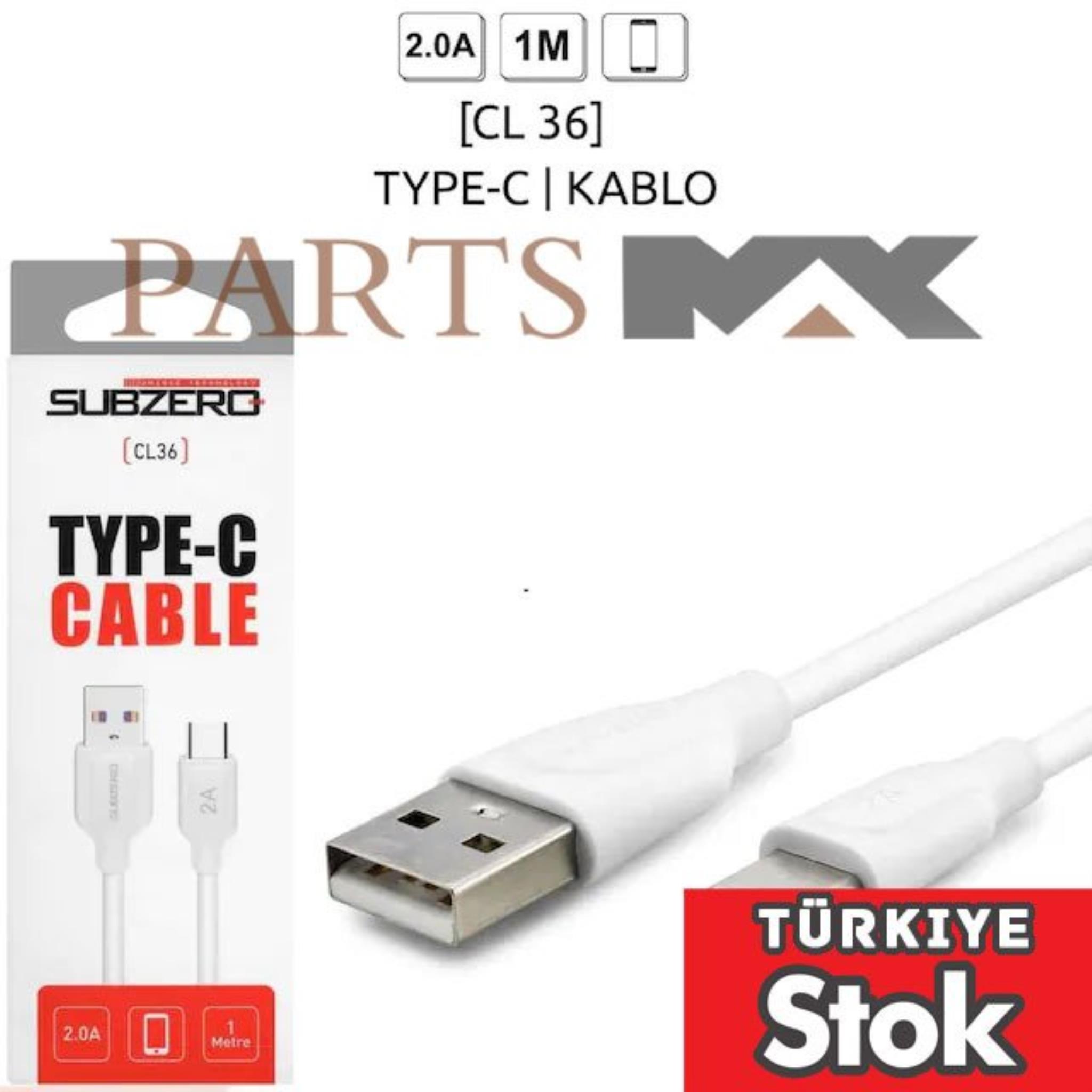 Picture of (TYPE-C) 2.0A 1M USB ŞARJ KABLO SUBZERO CL36  | Partsmax Türkiye