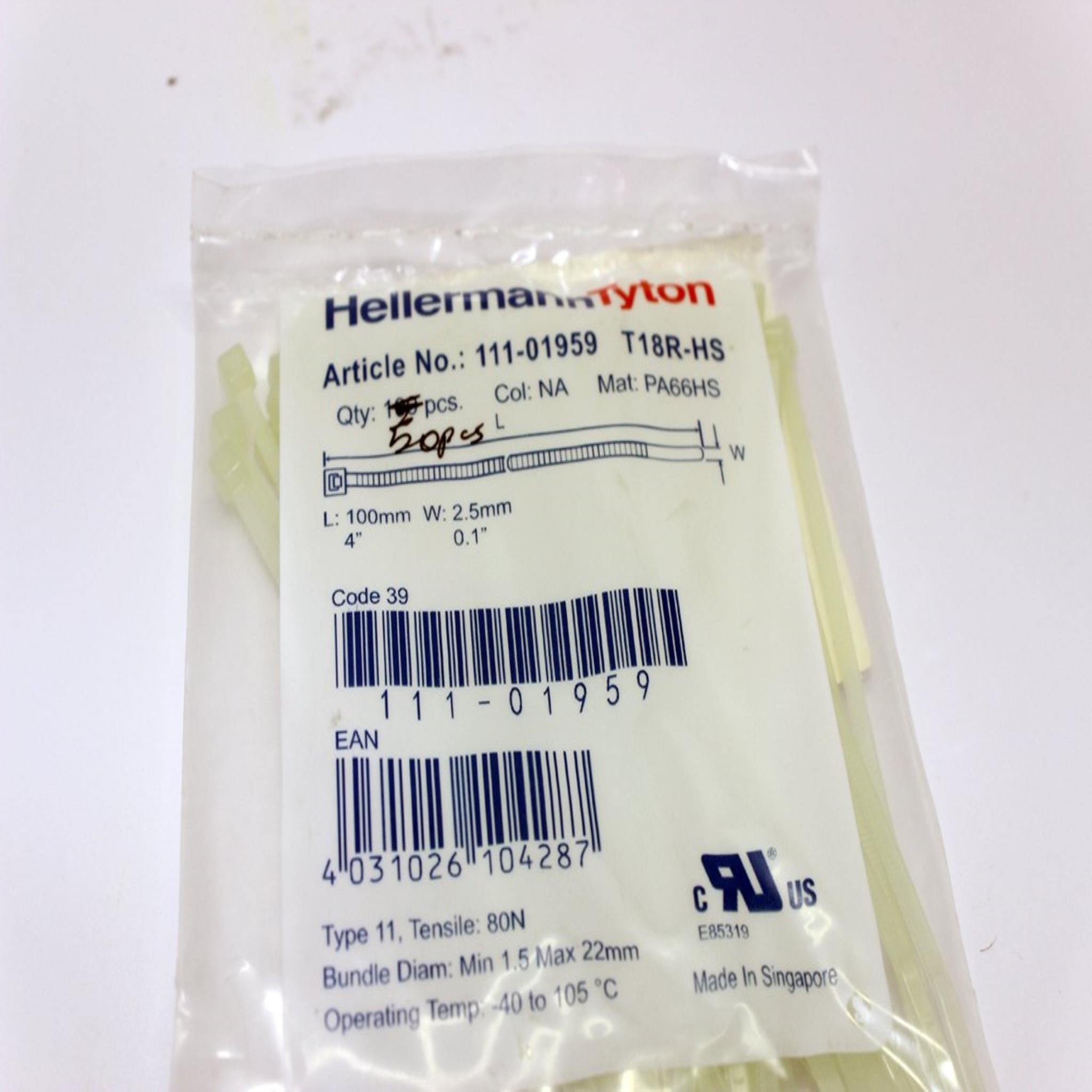 Picture of T18R-HS Cable ties  HellermannTyton