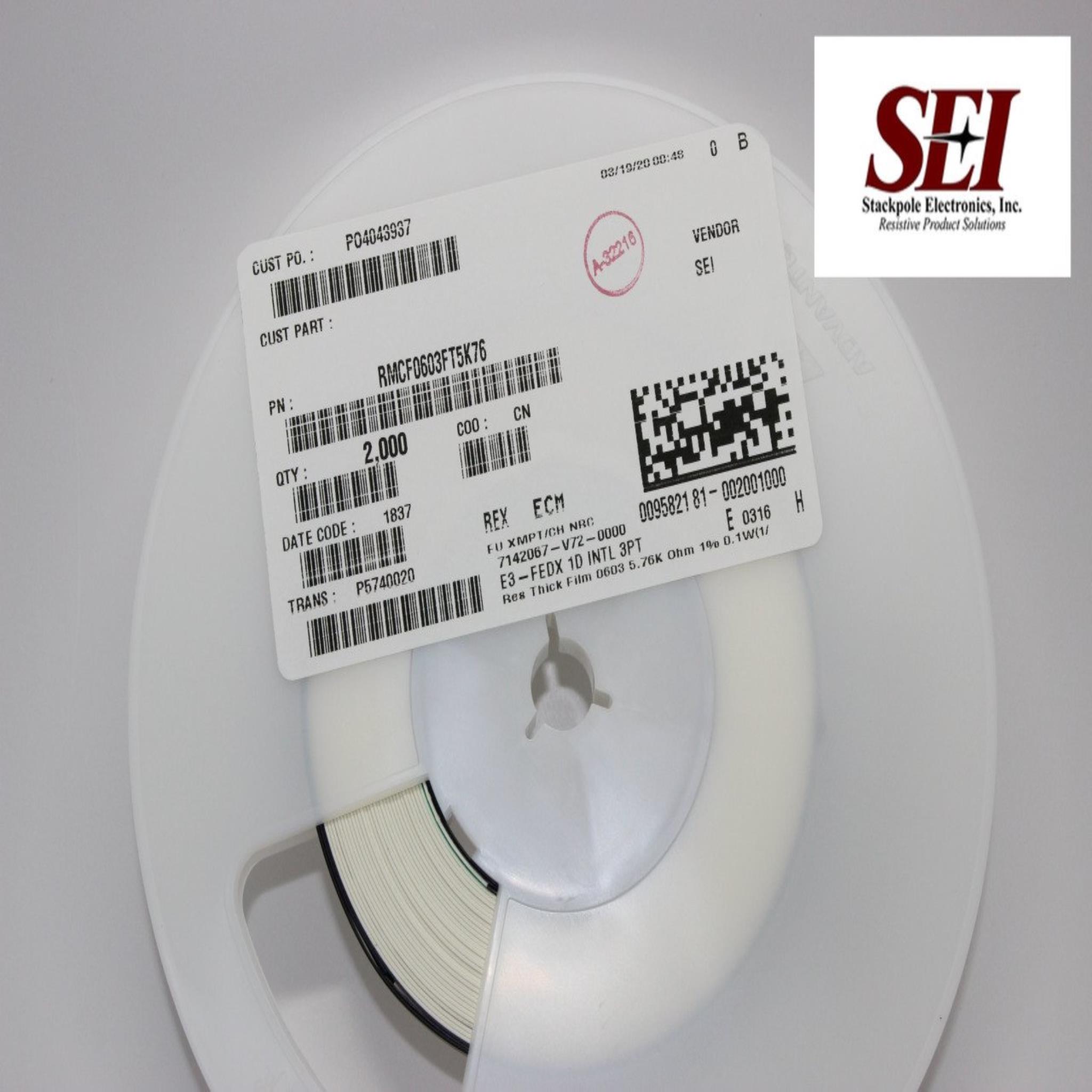 Picture of RMCF0603FT5K76 Stackpole Electronics Inc | Resistor |  Partsmax Türkiye