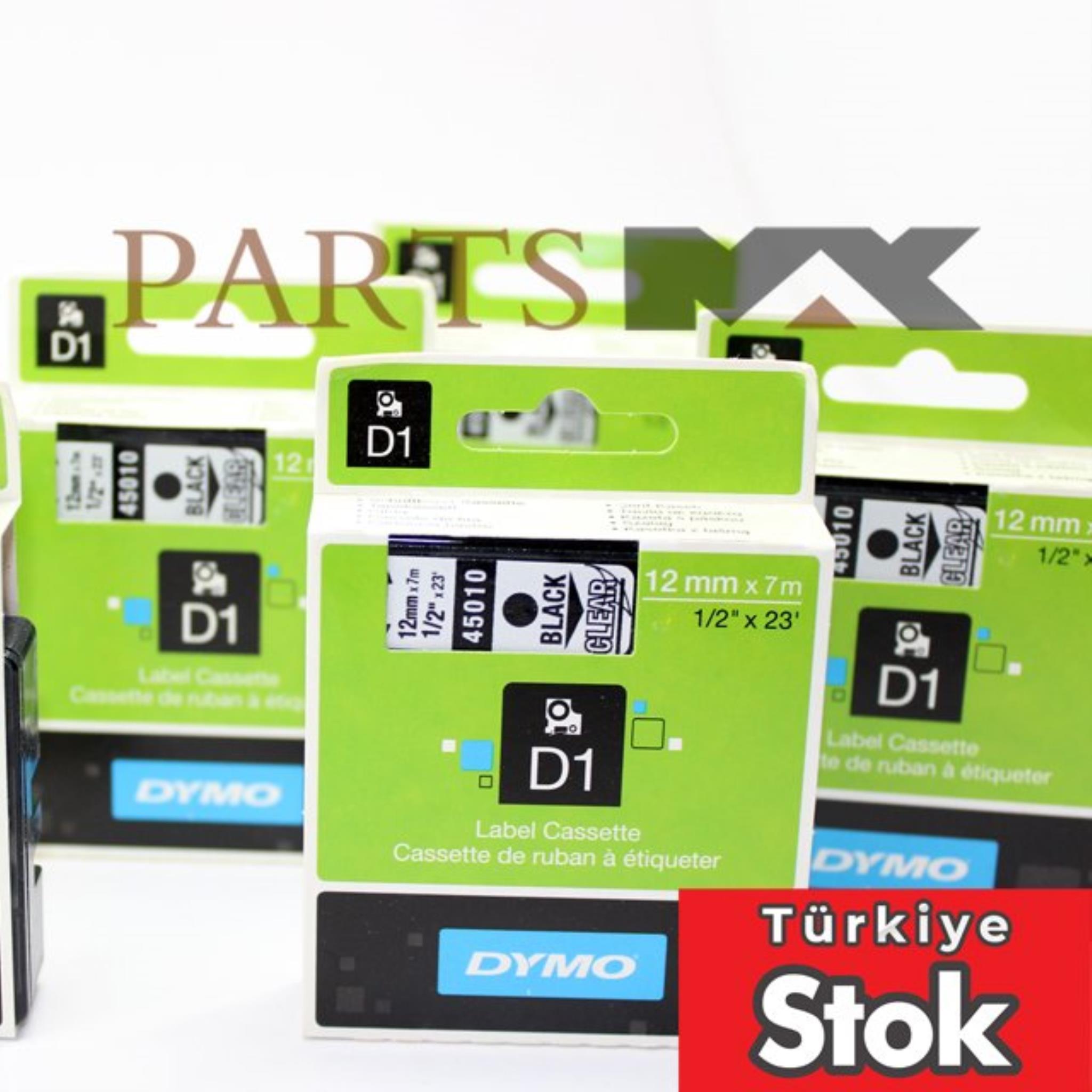 Picture of S0720500 Dymo D1 Şerit Standart 12 MMx7 MT Şeffaf Üzerine Siyah 45010 Partsmax Türkiye